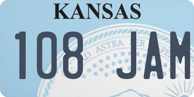 KS license plate 108JAM