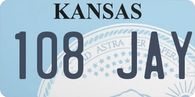 KS license plate 108JAY