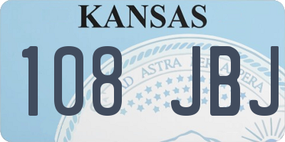 KS license plate 108JBJ