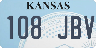 KS license plate 108JBV