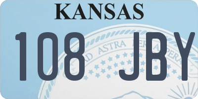 KS license plate 108JBY