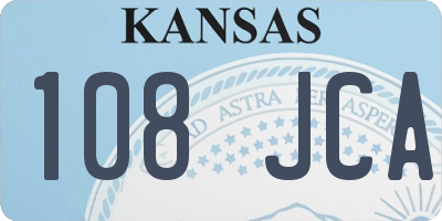 KS license plate 108JCA