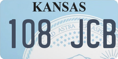 KS license plate 108JCB