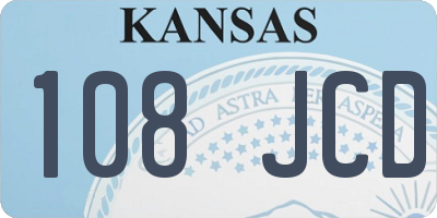 KS license plate 108JCD