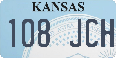 KS license plate 108JCH