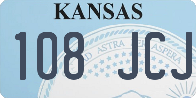 KS license plate 108JCJ