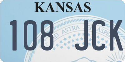 KS license plate 108JCK