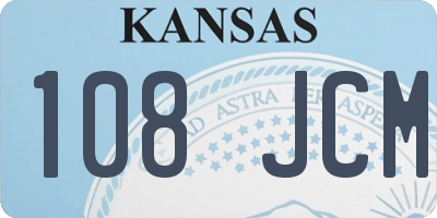 KS license plate 108JCM