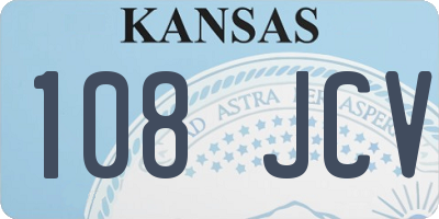 KS license plate 108JCV