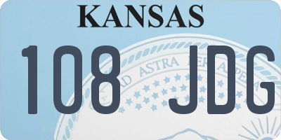 KS license plate 108JDG