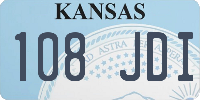 KS license plate 108JDI