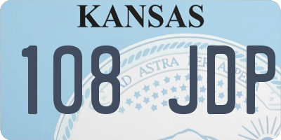 KS license plate 108JDP