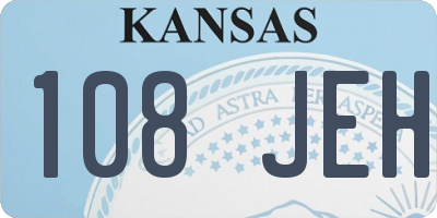 KS license plate 108JEH