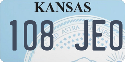 KS license plate 108JEO