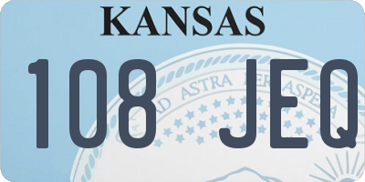 KS license plate 108JEQ