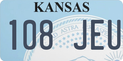 KS license plate 108JEU