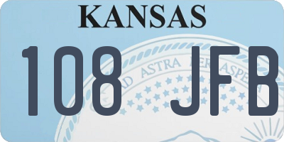 KS license plate 108JFB