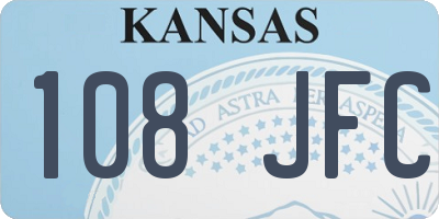 KS license plate 108JFC