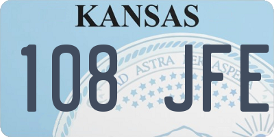 KS license plate 108JFE