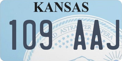 KS license plate 109AAJ