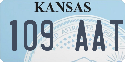 KS license plate 109AAT