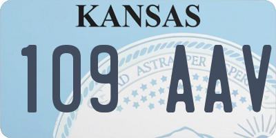 KS license plate 109AAV