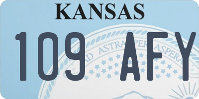 KS license plate 109AFY