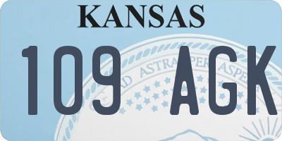 KS license plate 109AGK