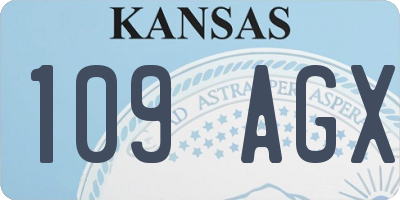 KS license plate 109AGX