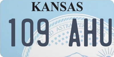 KS license plate 109AHU