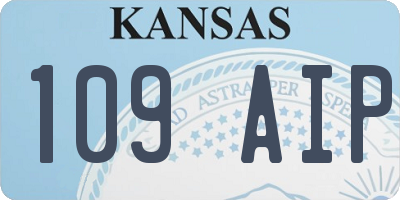 KS license plate 109AIP