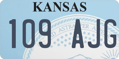 KS license plate 109AJG
