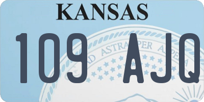 KS license plate 109AJQ