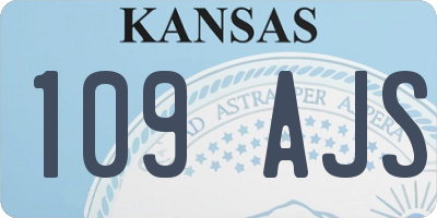 KS license plate 109AJS