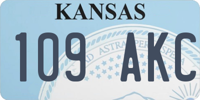 KS license plate 109AKC