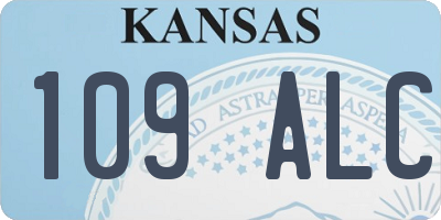 KS license plate 109ALC