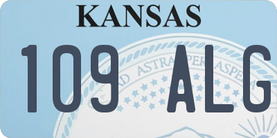 KS license plate 109ALG