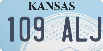KS license plate 109ALJ
