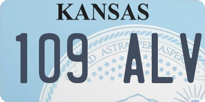 KS license plate 109ALV