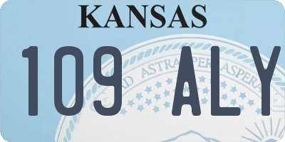 KS license plate 109ALY