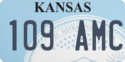 KS license plate 109AMC