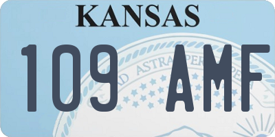 KS license plate 109AMF