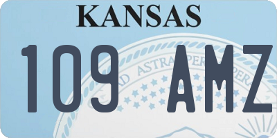 KS license plate 109AMZ