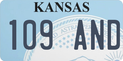 KS license plate 109AND