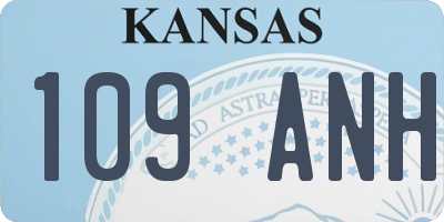 KS license plate 109ANH
