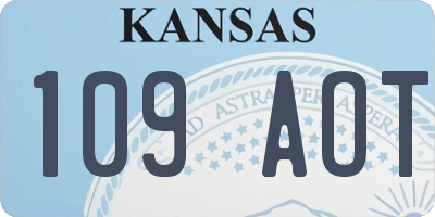 KS license plate 109AOT
