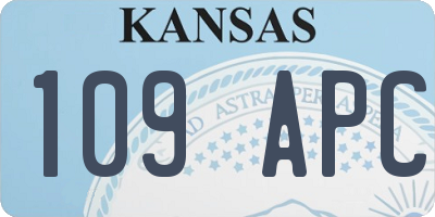 KS license plate 109APC