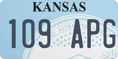 KS license plate 109APG