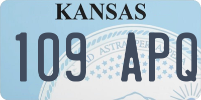 KS license plate 109APQ