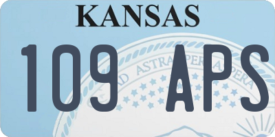 KS license plate 109APS